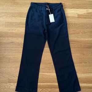 French Terry Deep Navy Wide Leg Pants